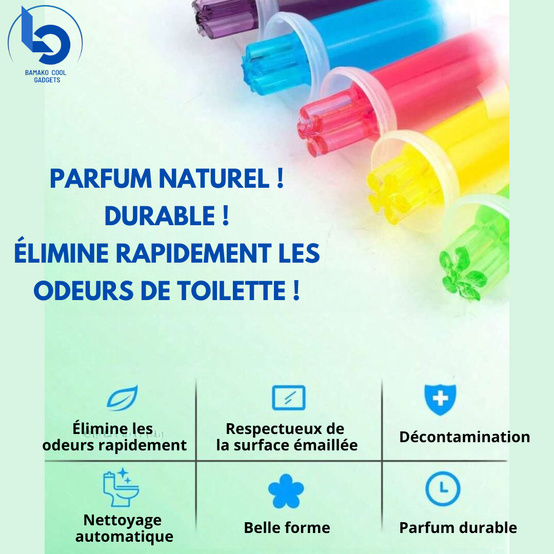 🌸 Gel Désodorisant pour Toilettes 🚽 | Hygiène, 🌿 Fraîcheur Durable & Motifs Esthétiques 🎨 | Parfums Variés 🍋💐